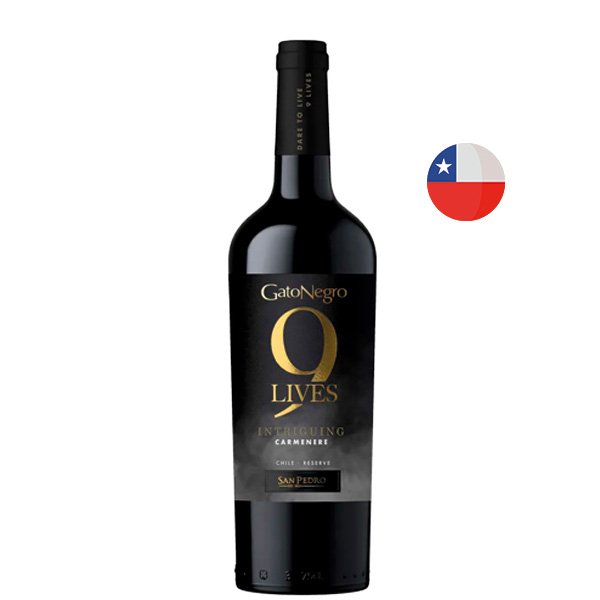 02 vinho tinto chileno gato negro 9 lives reserva carmenere